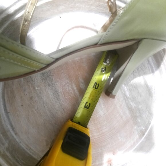 J. Crew Mary Jane Leather Heels Sage Green Size 8 Womens MSRP $168 - Picture 5 of 10